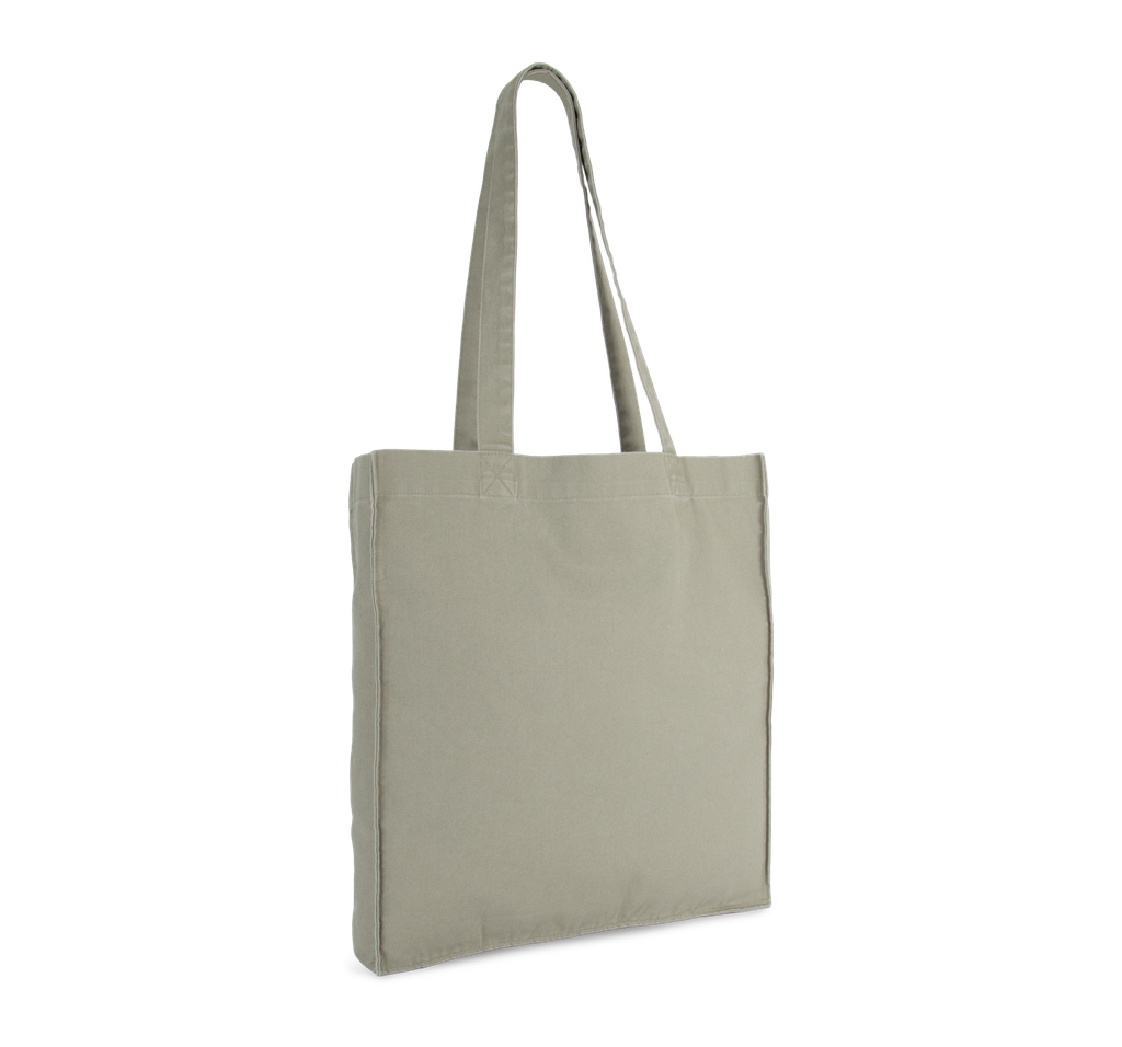 Kimood Tote bag avec fond et soufflet Washed Green Clay (KI6203)