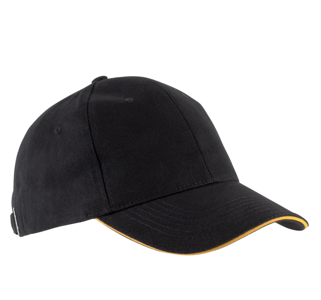 K-up Orlando - casquette 6 panneaux Black / Yellow (KP011)