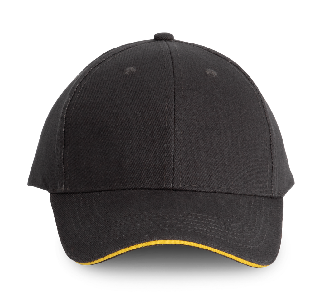 K-up Orlando - casquette 6 panneaux Dark Grey / Yellow (KP011)
