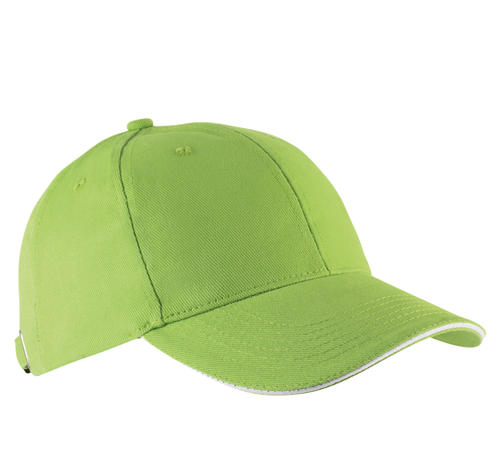 K-up Orlando - casquette 6 panneaux Lime / White (KP011)