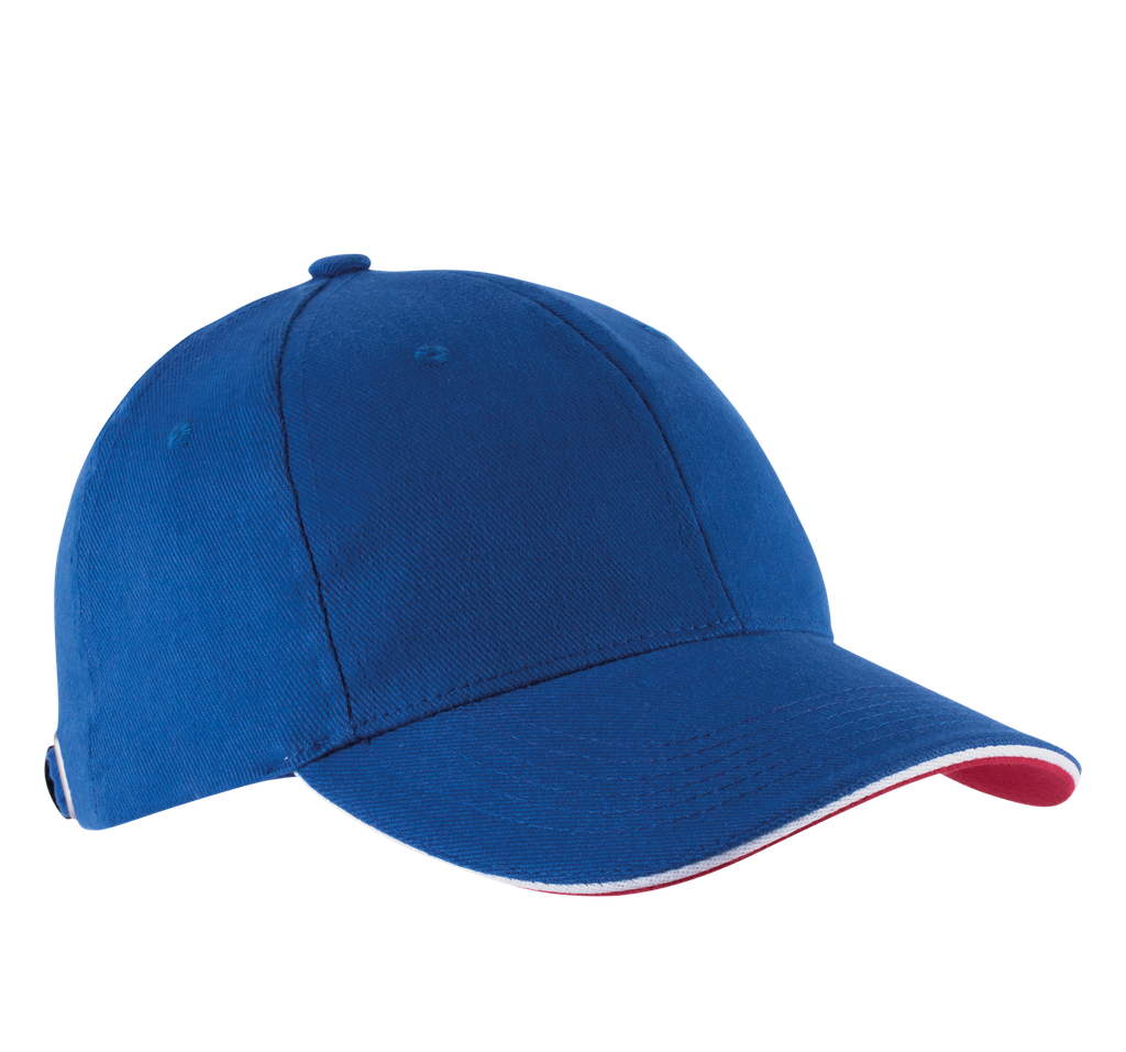 K-up Orlando - casquette 6 panneaux Royal Blue / White / Red (KP011)