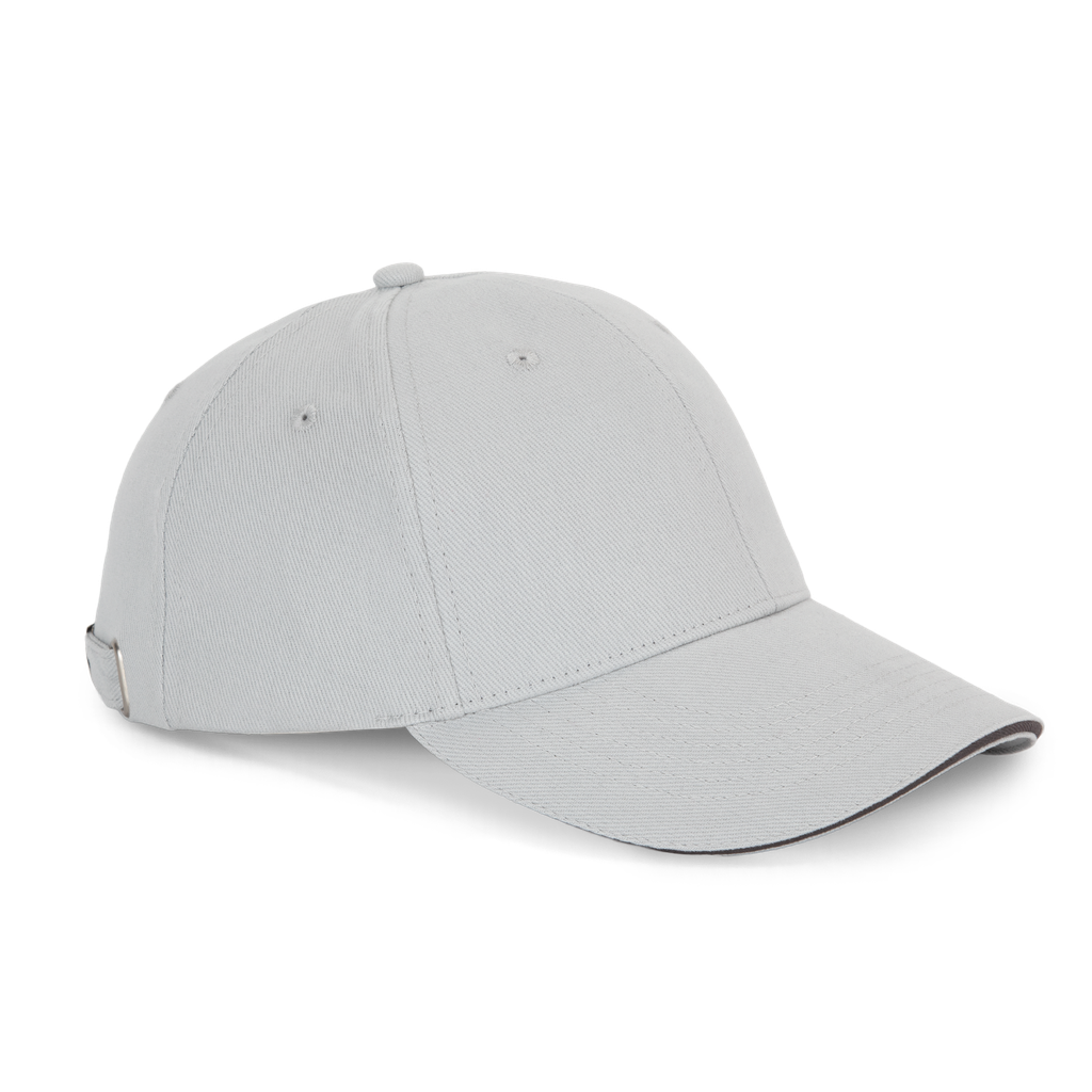 K-up Orlando - casquette 6 panneaux Snow Grey / Dark Grey (KP011)