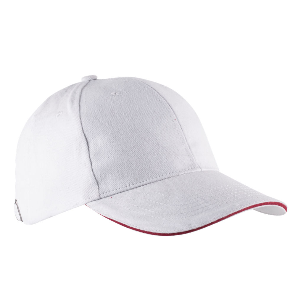 K-up Orlando - casquette 6 panneaux White / Red (KP011)