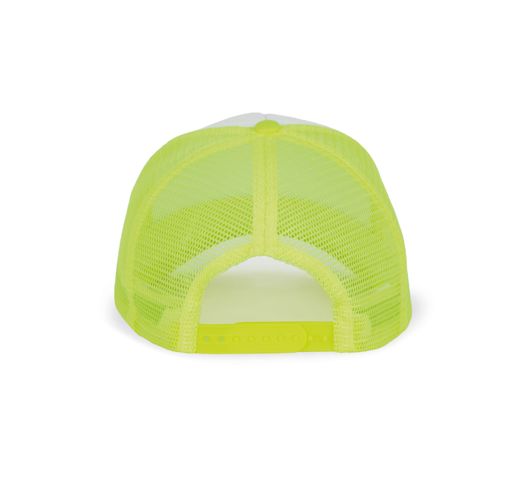 K-up Casquette trucker - 5 panneaux White / Fluorescent Yellow (KP111)