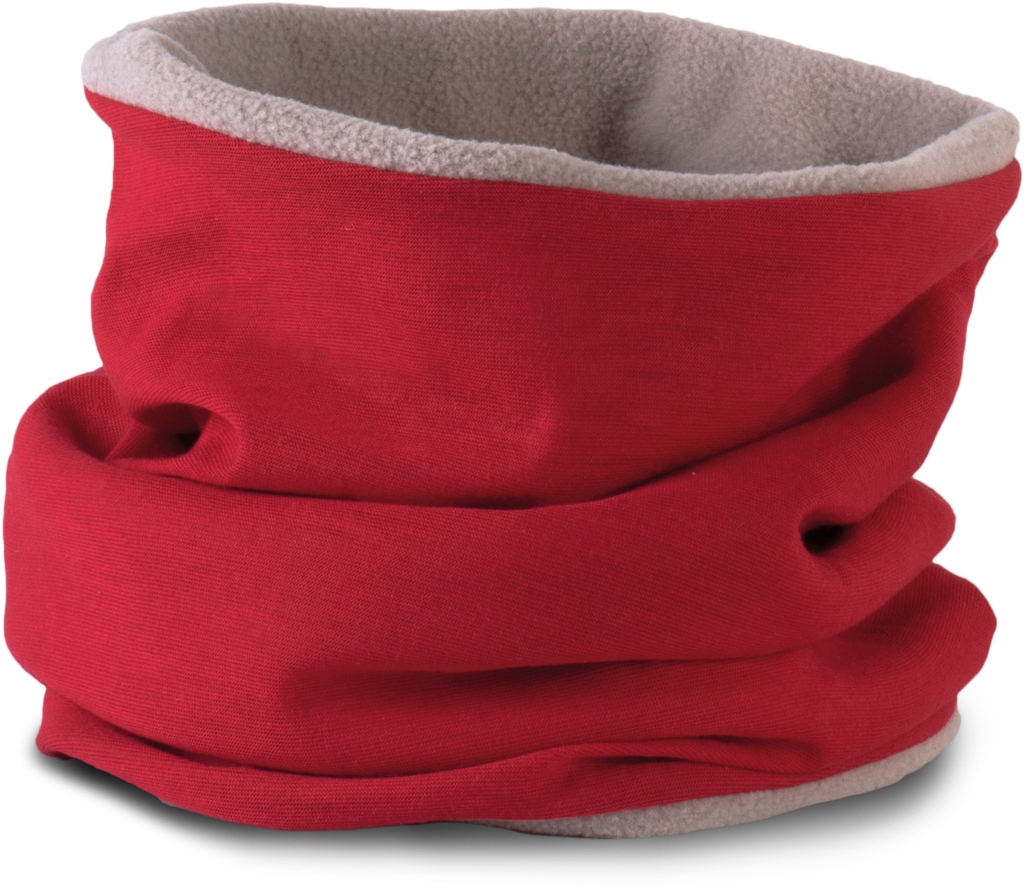 K-up Tour de cou doublé polaire Red / Light Grey (KP121)