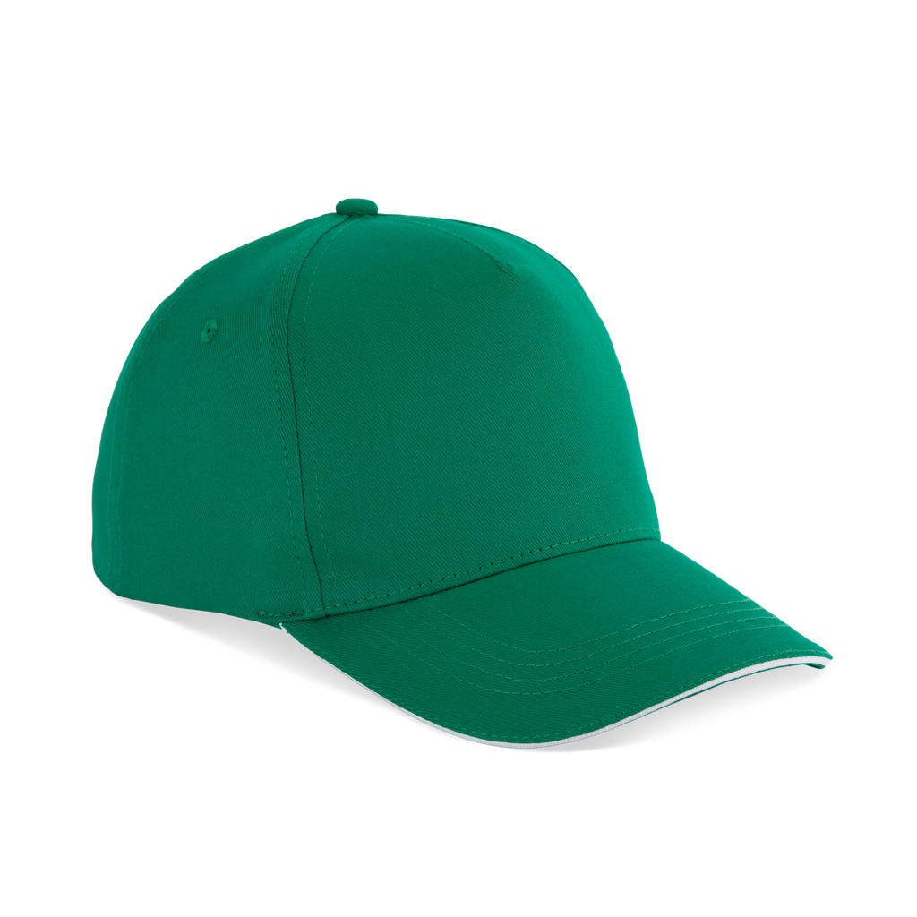 K-up Casquette sandwich contrasté - 5 panneaux Kelly Green / White (KP130)