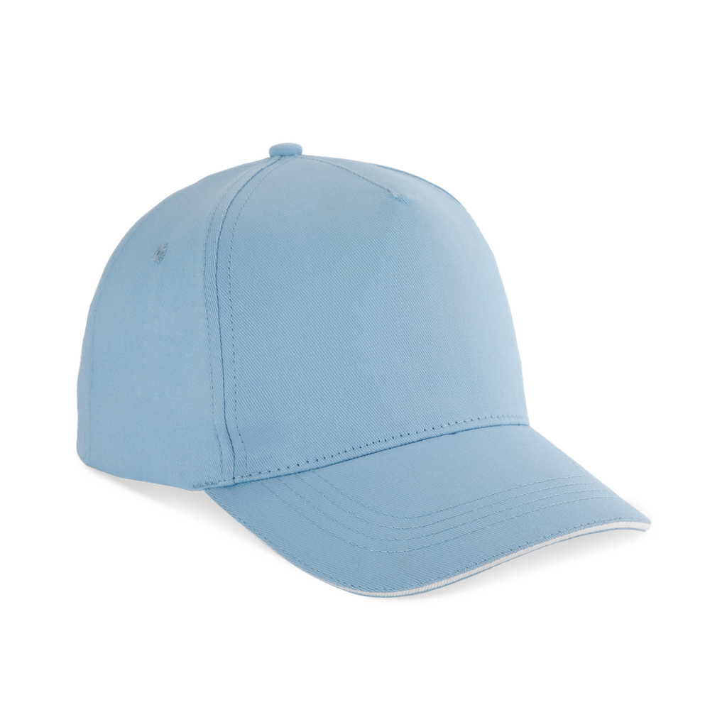 [KP130_97129_46974] K-up Casquette sandwich contrasté - 5 panneaux Sky Blue / White (KP130)