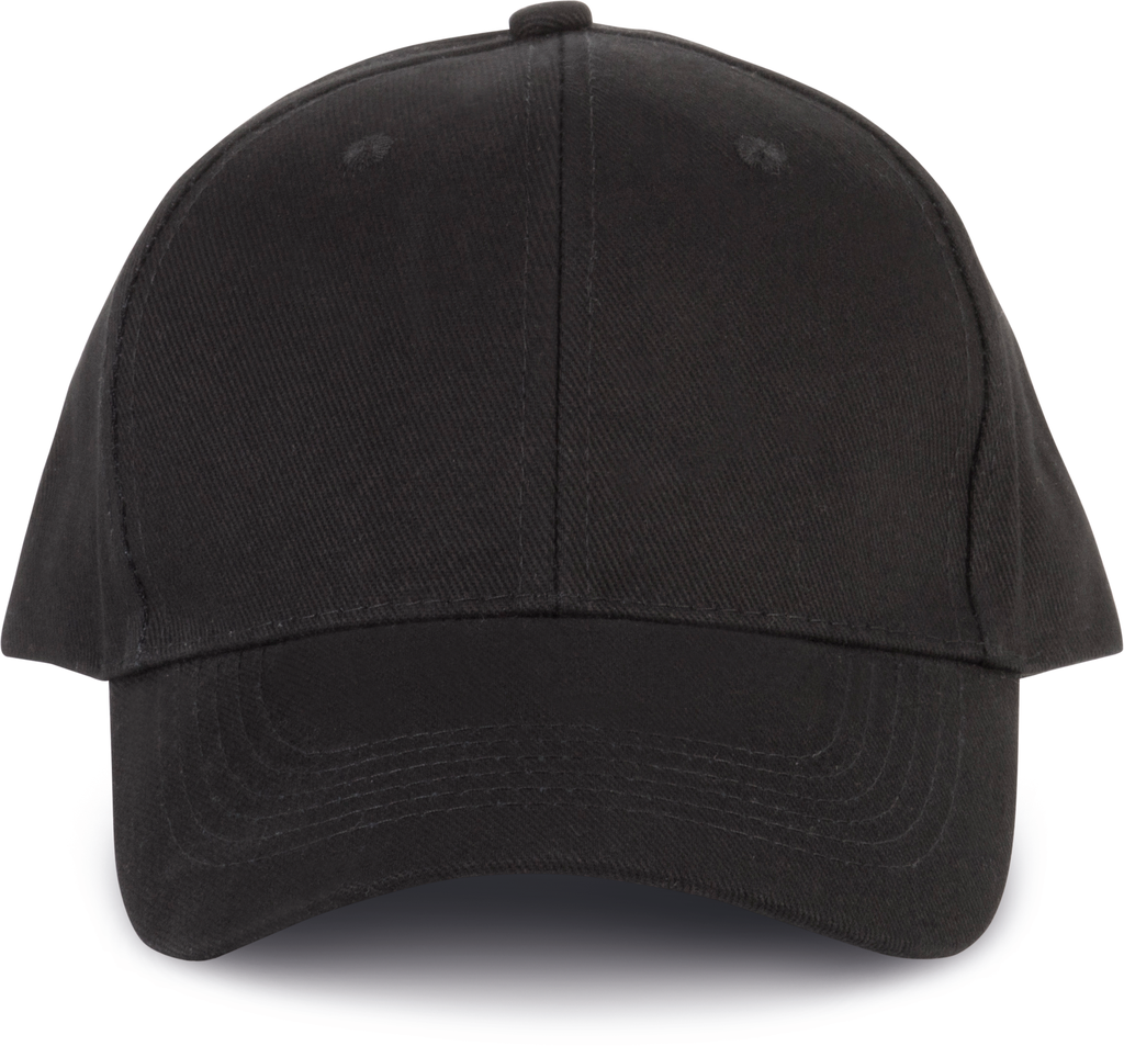 [KP134_60377_60376] K-up Casquette 6 panneaux en coton bio Black (KP134)