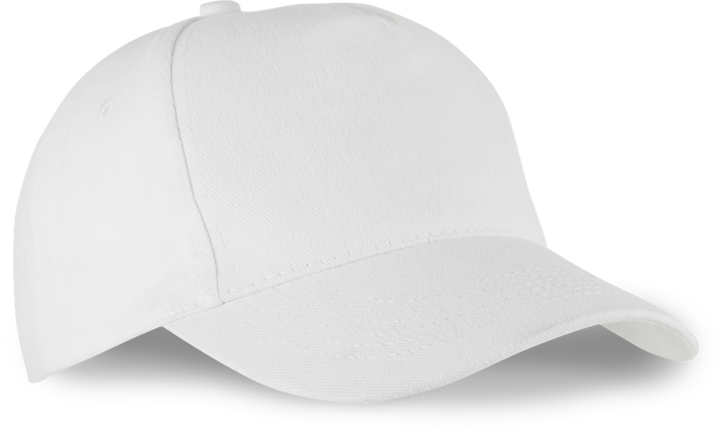 K-up Casquette 5 panneaux en coton bio White (KP135)