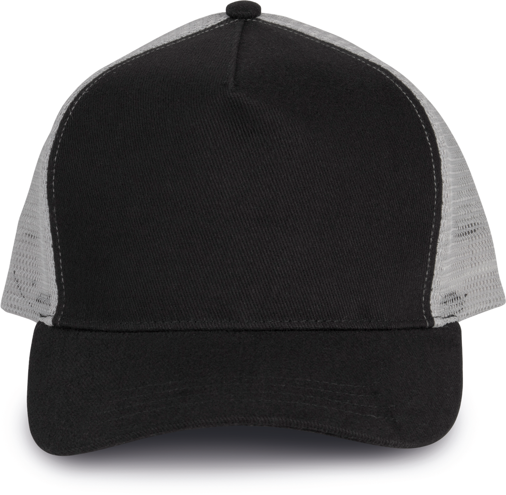 [KP137_60389_49331] K-up Casquette trucker - 5 panneaux Black / Light Grey (KP137)