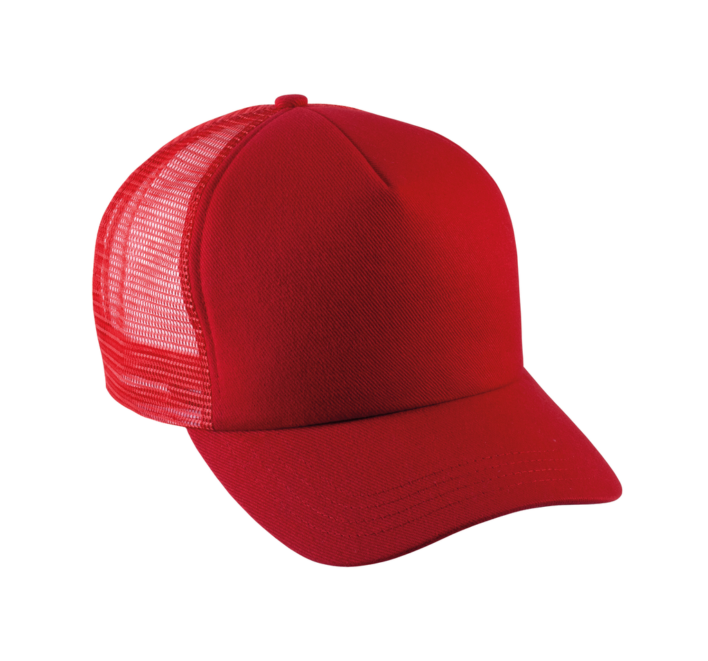 [KP137_49336_49331] K-up Casquette trucker - 5 panneaux Red (KP137)