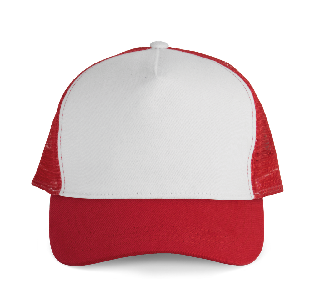 [KP137_96924_49331] K-up Casquette trucker - 5 panneaux Red / White (KP137)