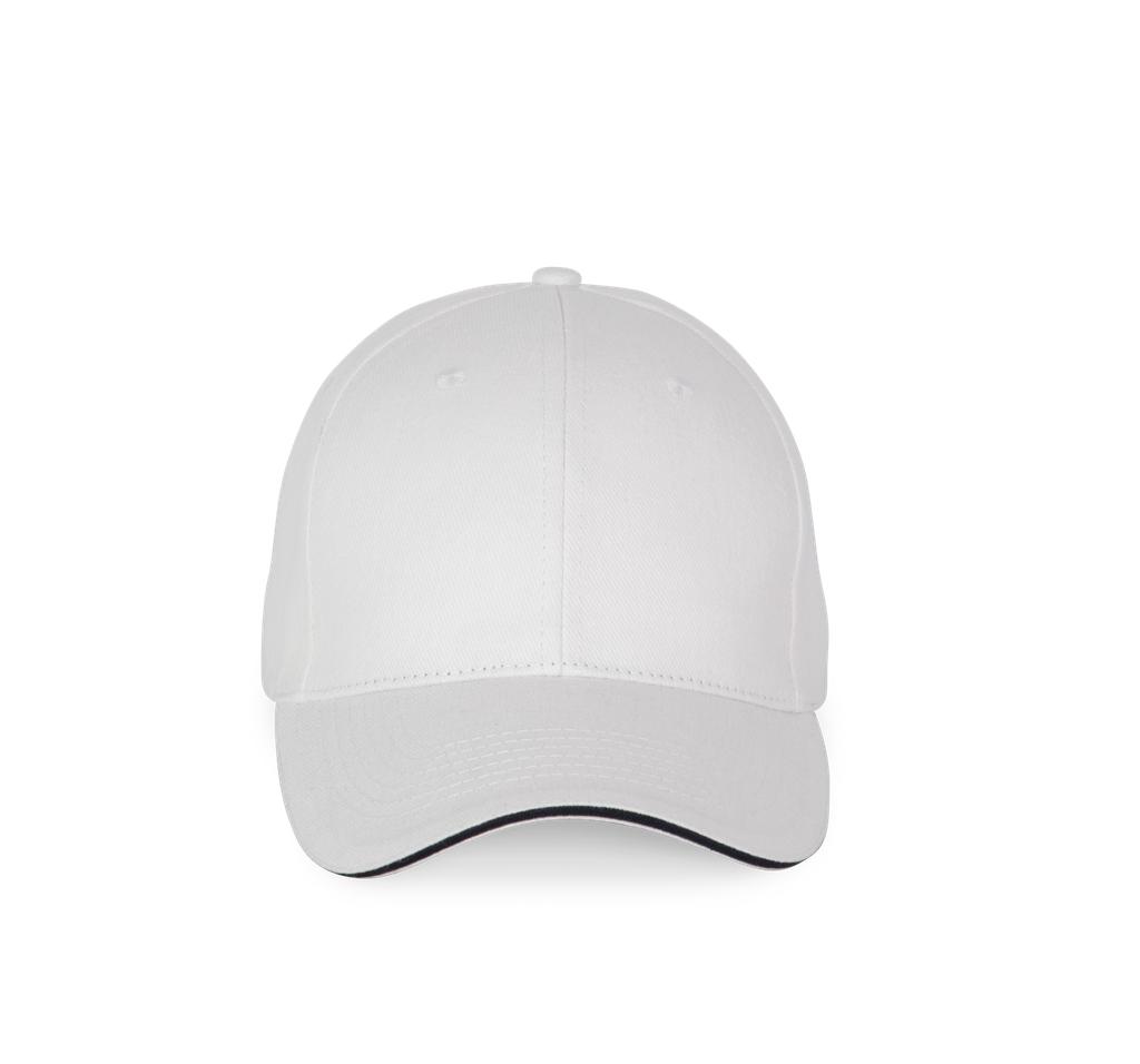 K-up Casquette sandwich contrasté - 6 panneaux White / Navy (KP185)