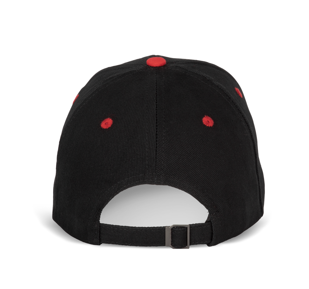 K-up Casquette - 6 panneaux Black / Red (KP188)