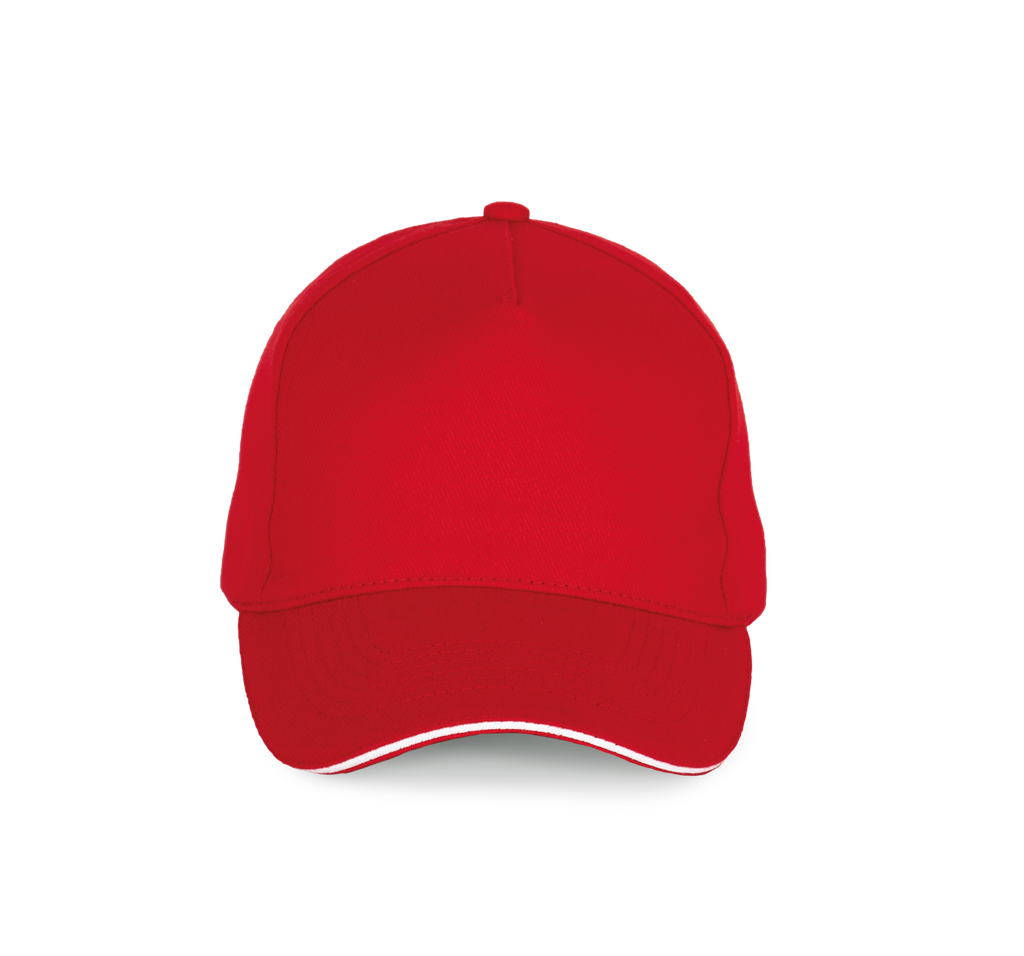 K-up Casquette - 5 panneaux Red / White (KP189)