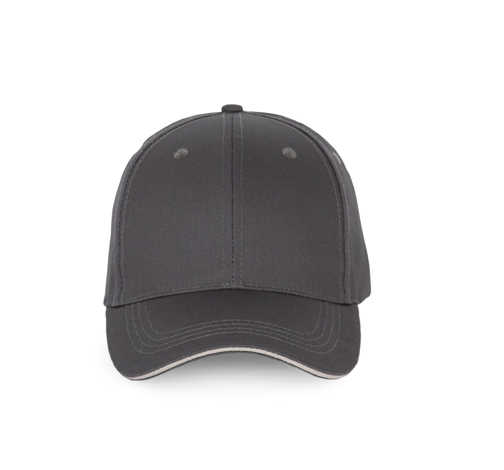 K-up Casquette avec sandwich contrasté - 6 panneaux Dark Grey / Light Grey (KP191)
