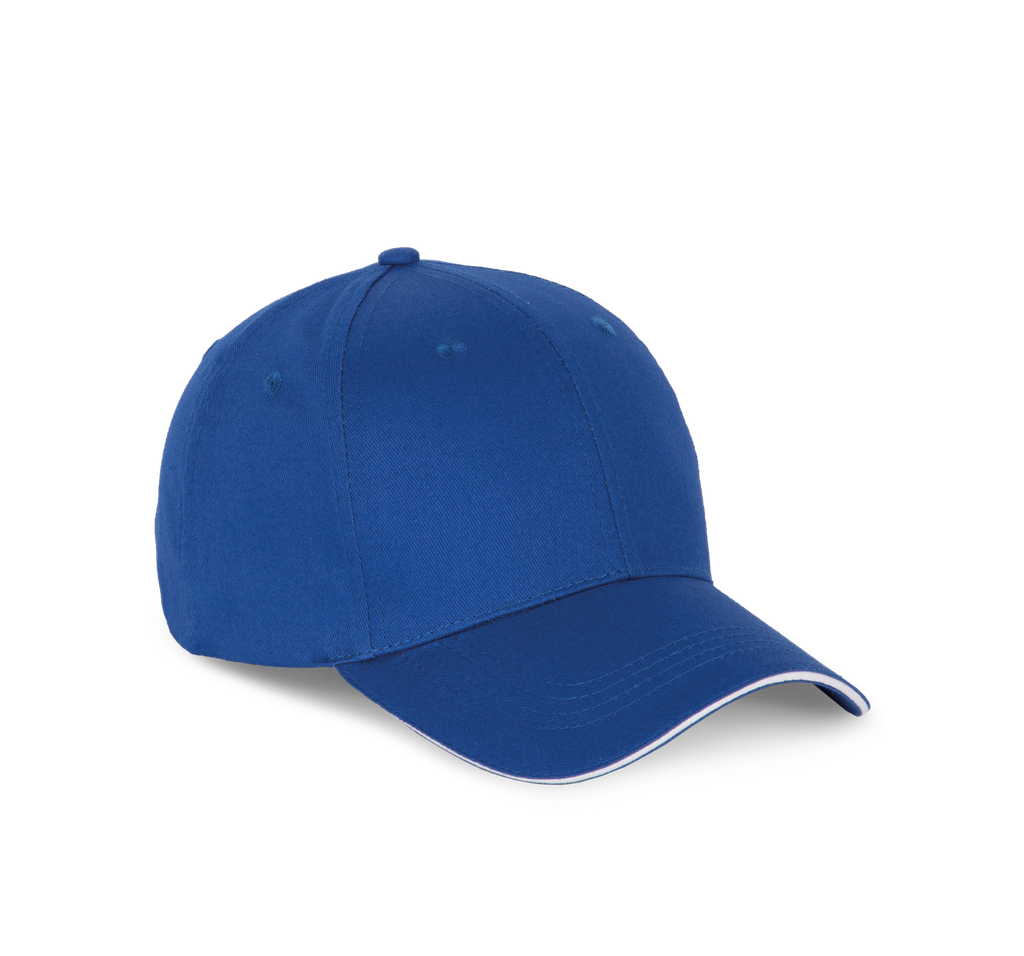 K-up Casquette avec sandwich contrasté - 6 panneaux Royal Blue / White (KP191)