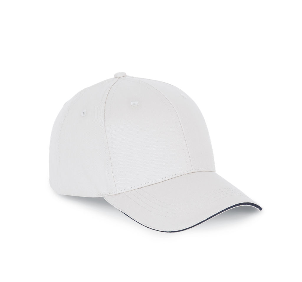 K-up Casquette avec sandwich contrasté - 6 panneaux White / Navy (KP191)