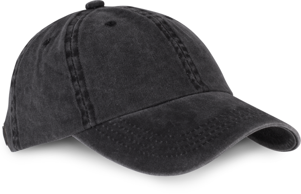 K-up Casquette Vintage - 6 panneaux Washed Black (KP165)