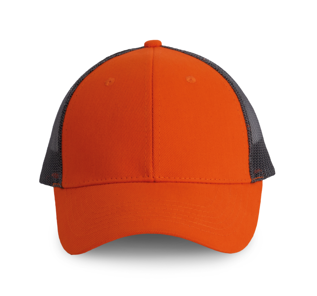 K-up Casquette Trucker - 6 panneaux Spicy Orange / Dark Grey (KP158)