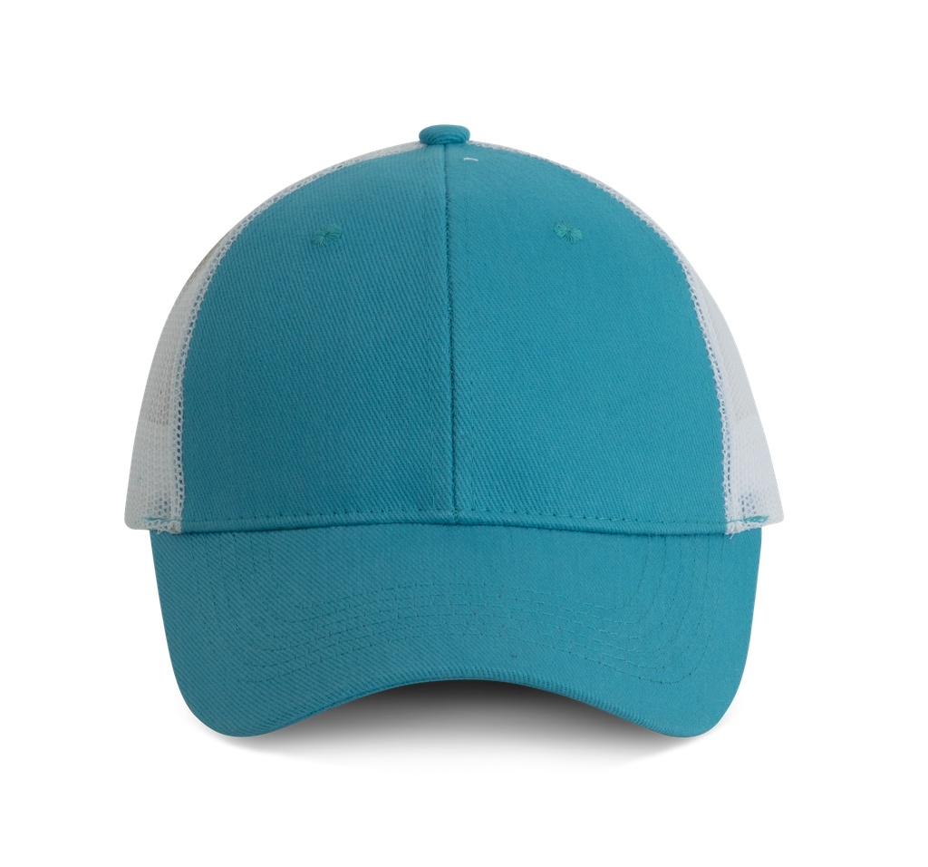 K-up Casquette Trucker - 6 panneaux Surf Blue / White (KP158)