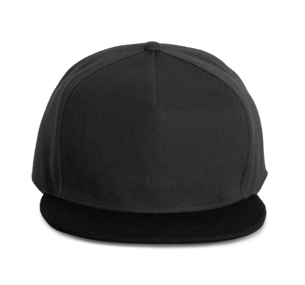 K-up Casquette Snapback - 5 panneaux Dark Grey / Black (KP159)