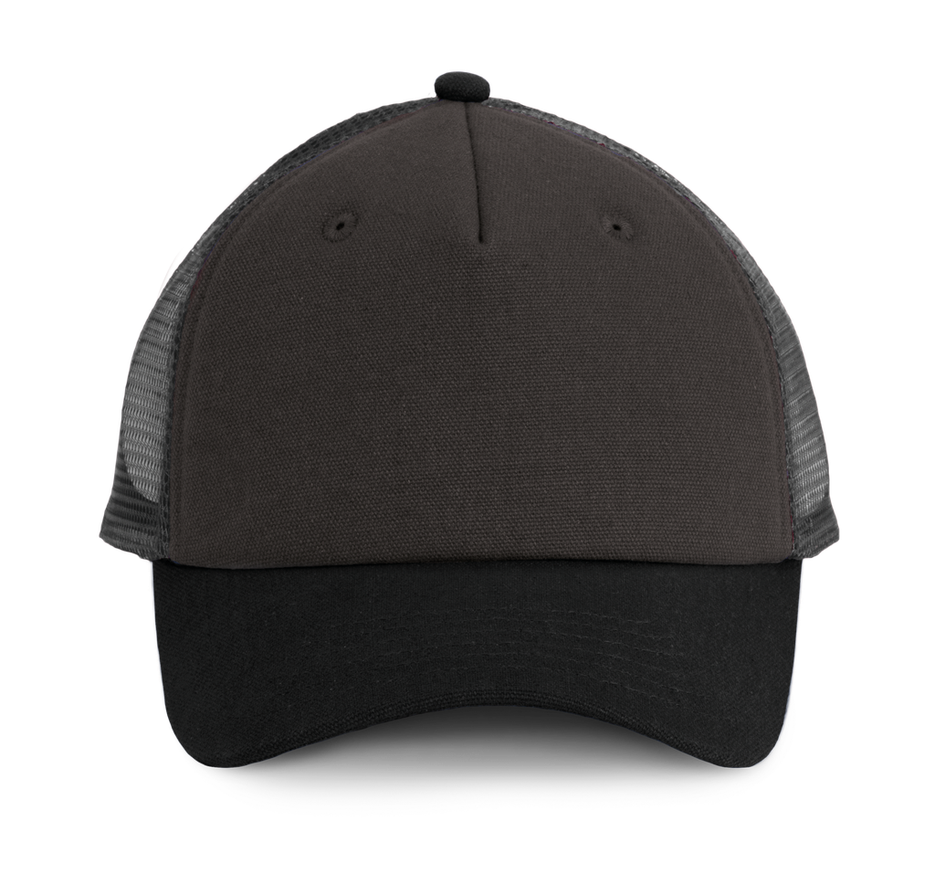 K-up Casquette Trucker - 5 panneaux Earth brown / Black / Dark Grey (KP170)