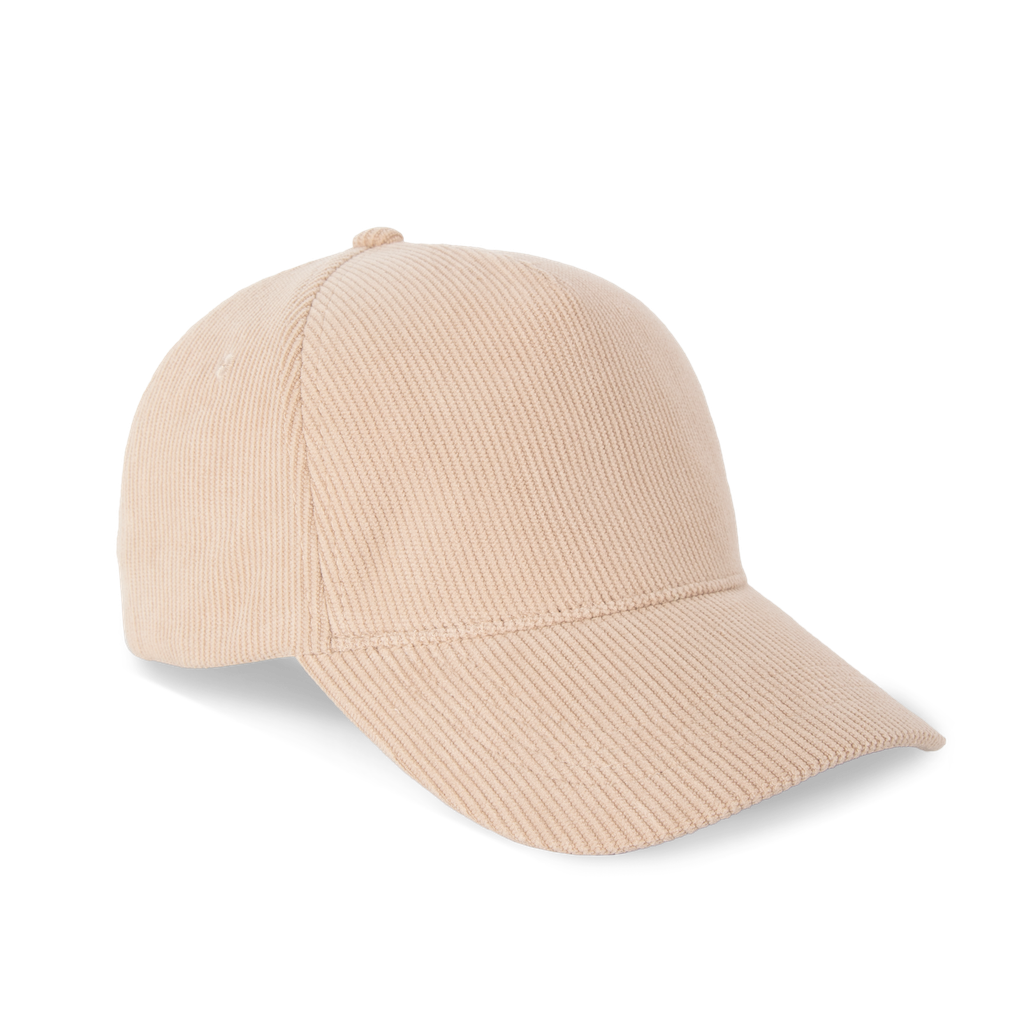 K-up Casquette 5 panneaux en velours Sand (KP250)
