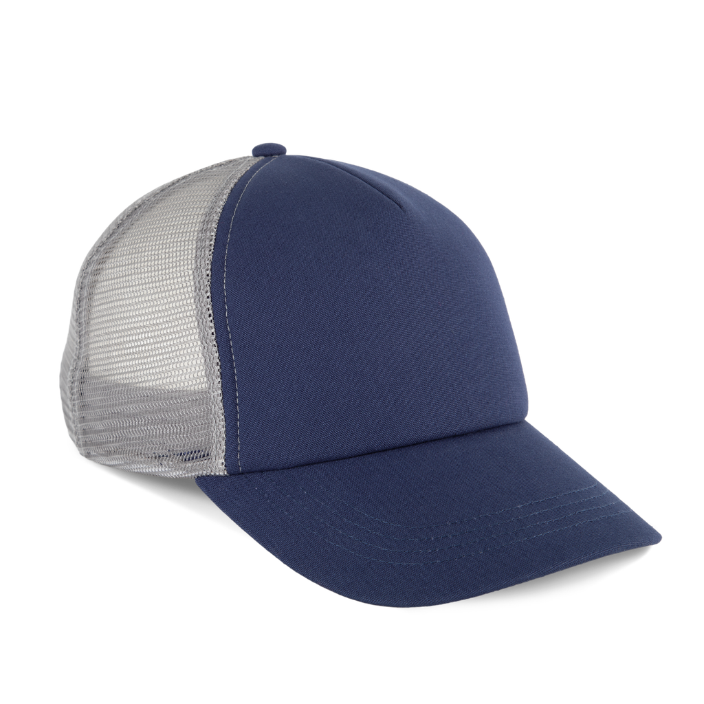 K-up Casquette trucker 5 panneaux en coton canvas - K-up Gold Label Mood Indigo / Frost Grey (KP240)