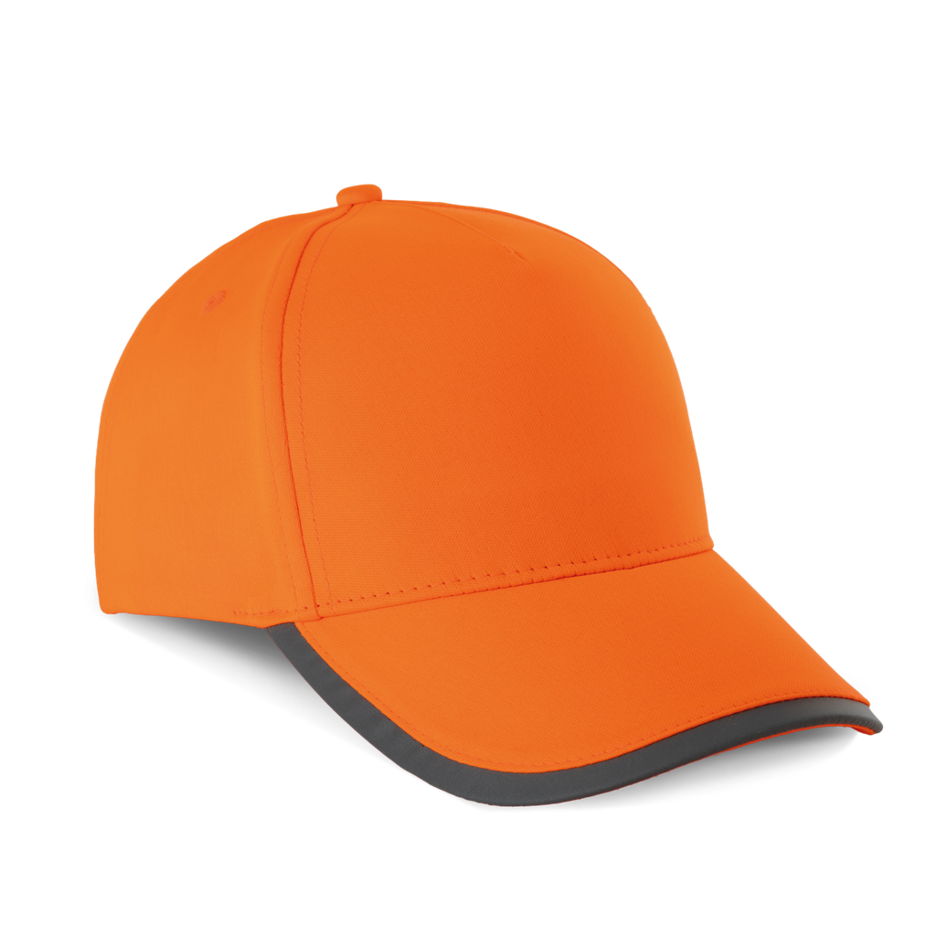 K-up Casquette 5 panneaux en polyester Fluorescent Orange (KP215)