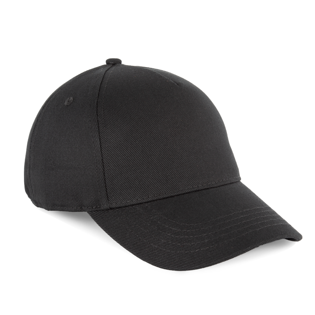 K-up Casquette en coton bio 5 panneaux - K-up Gold Label Black (KP355)