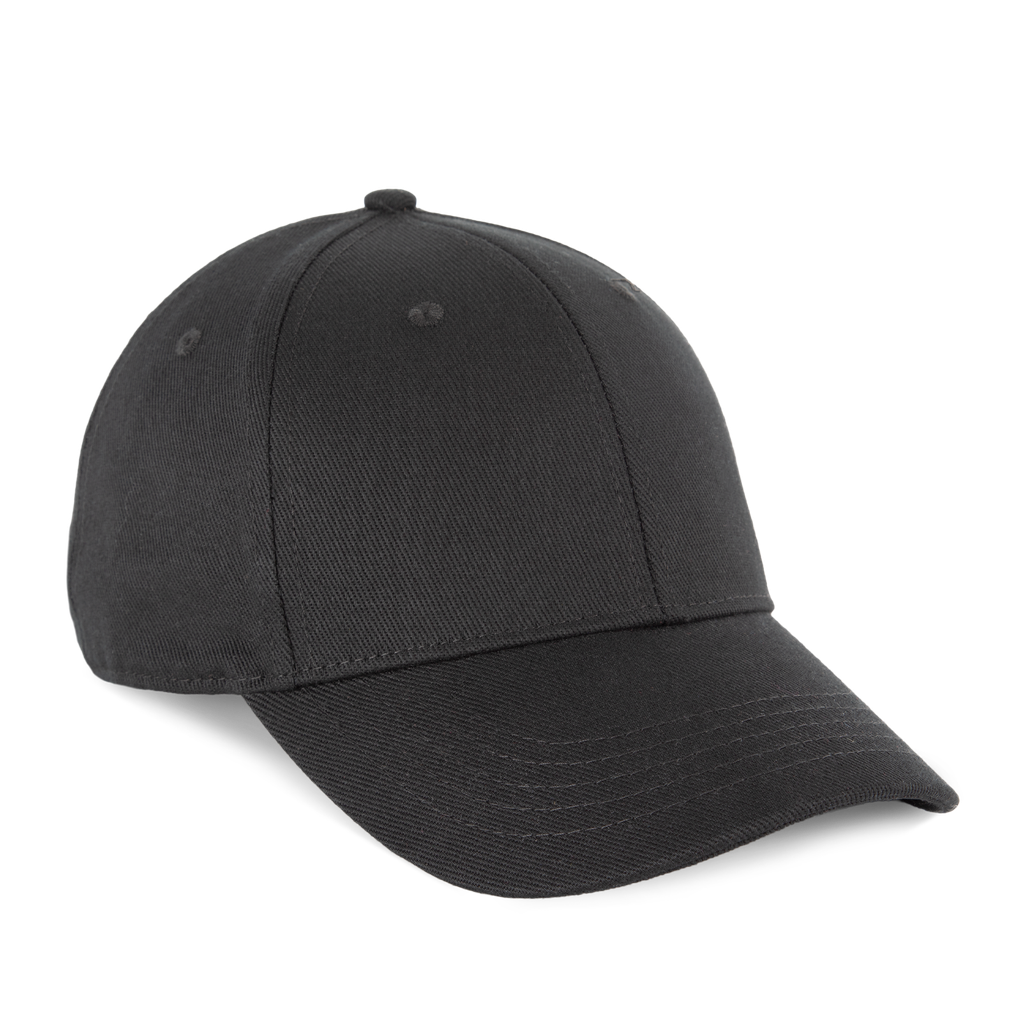 K-up Casquette en coton bio 6 panneaux - K-up Gold Label Black (KP356)