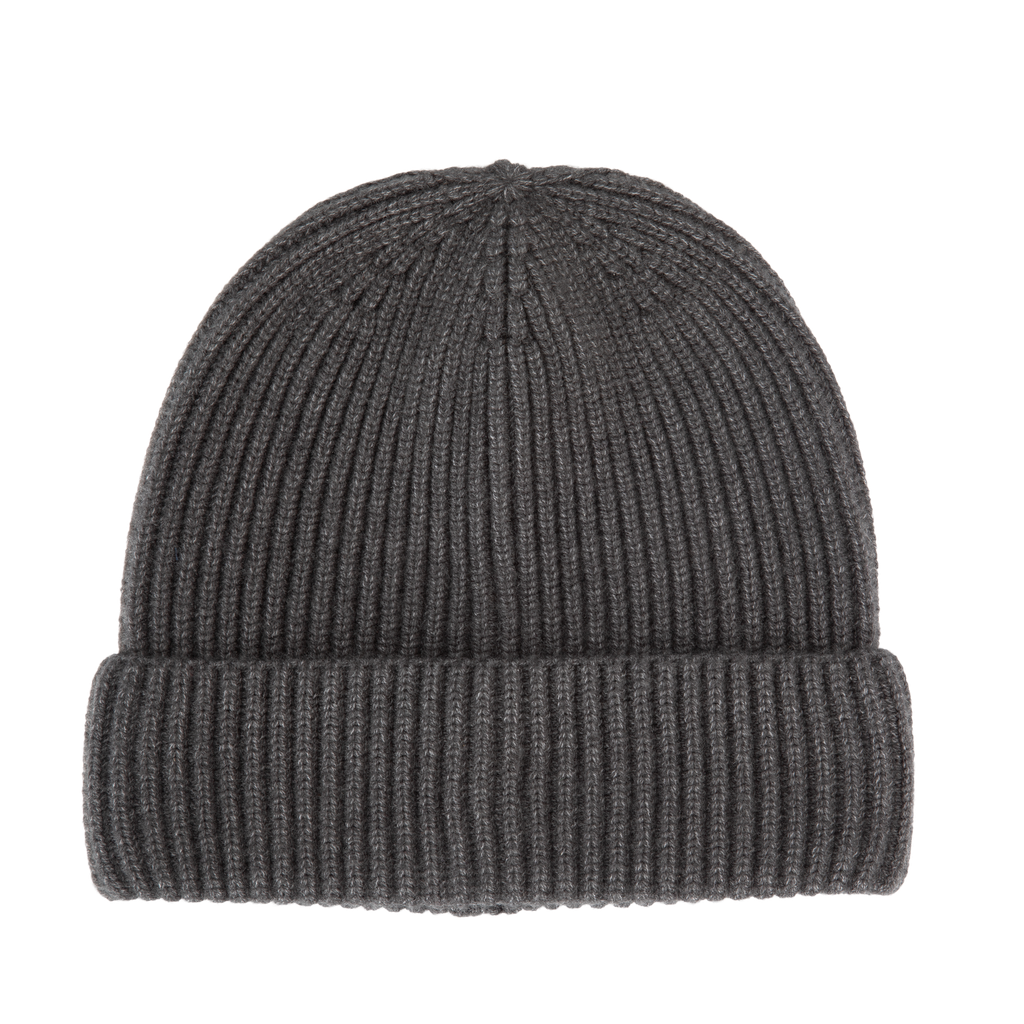K-up Bonnet en maille avec revers - K-up Gold Label Deep Grey Heather (KP561)