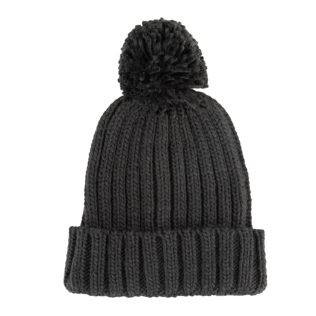 K-up Bonnet à pompon Black (KP563)