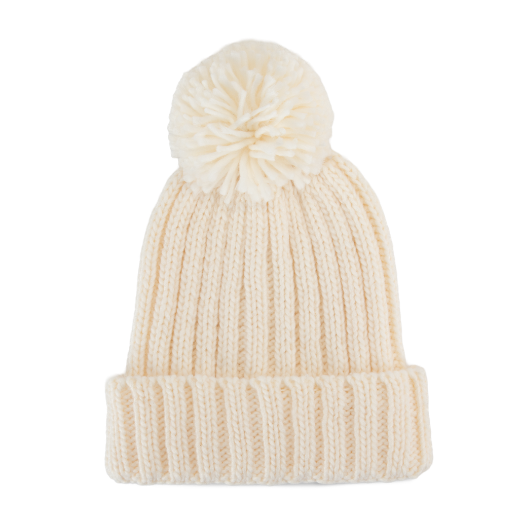 K-up Bonnet à pompon Ecru (KP563)