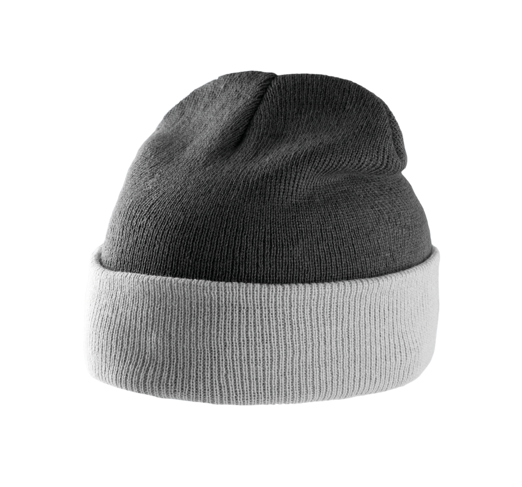 K-up Bonnet bicolore avec revers Dark Grey / Light Grey (KP514)