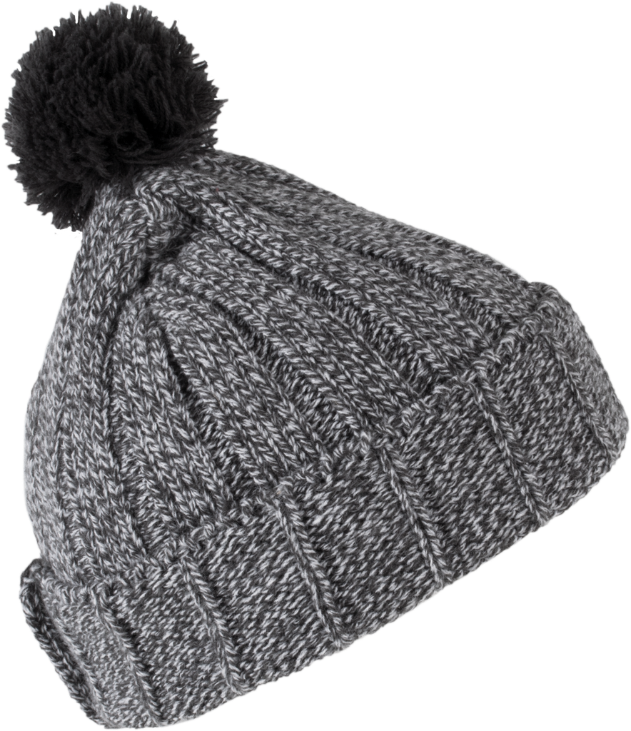 K-up Bonnet à pompon avec revers Grey Melange / Dark Grey (KP519)