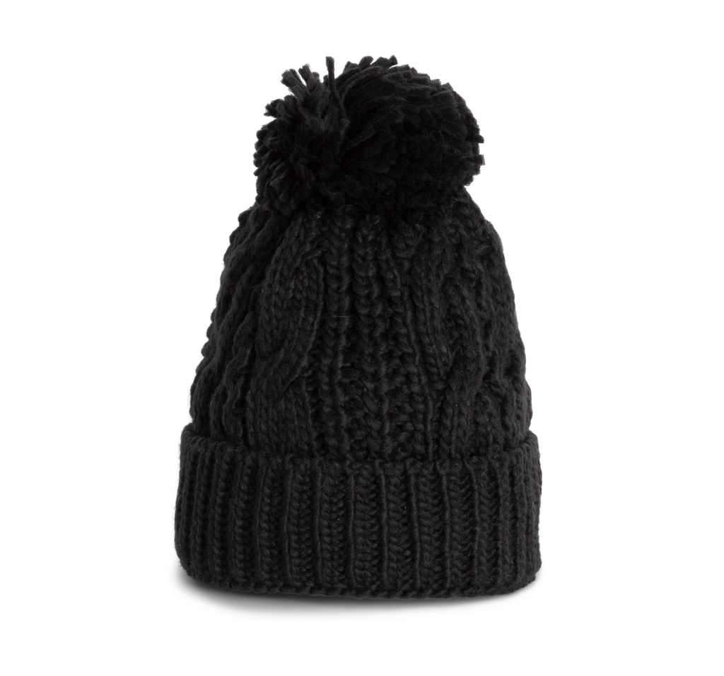 K-up Bonnet en maille tricot Black (KP550)