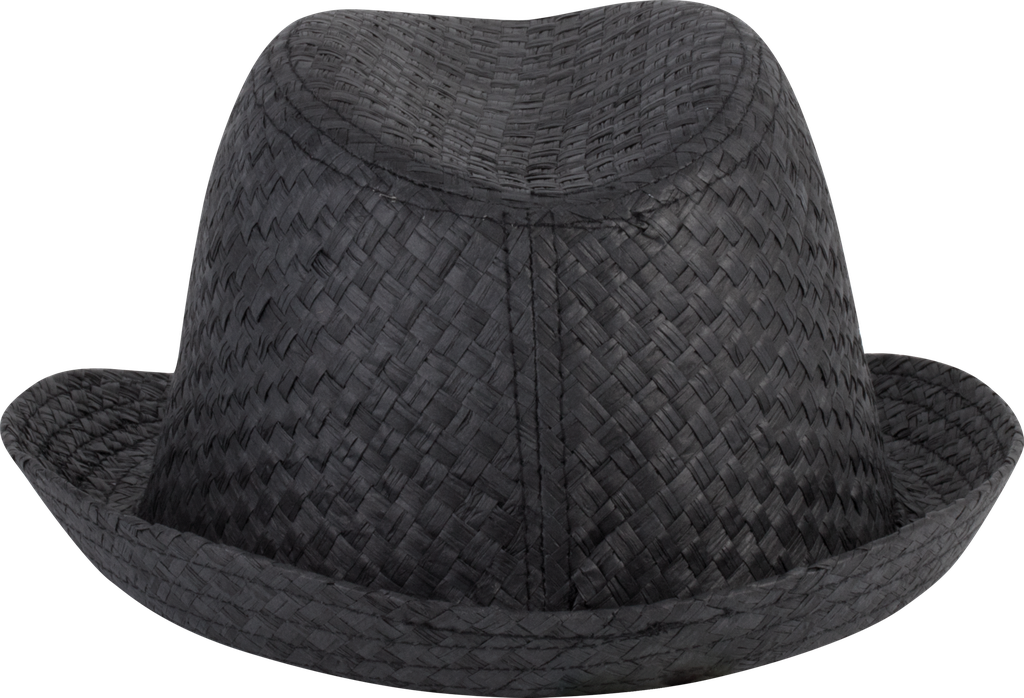 K-up Chapeau de paille style Panama rétro Black (KP612)