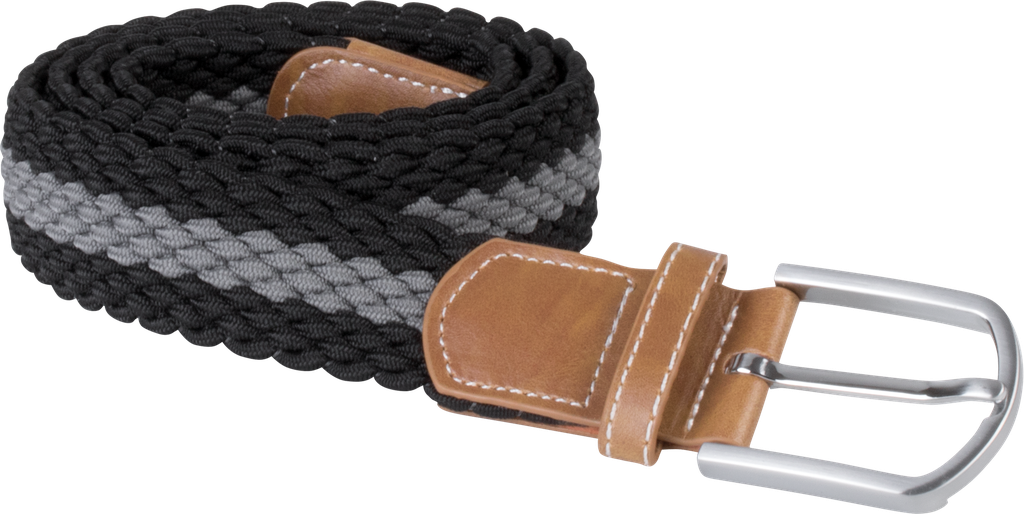 K-up Ceinture tressée élastiquée Black / Mid Grey (KP805)