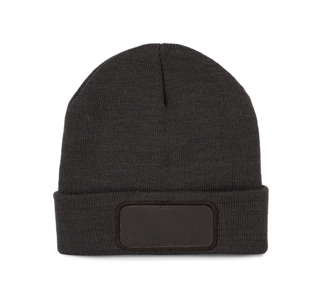 K-up Bonnet recyclé avec patch et doublure Thinsulate™ Dark Grey (KP891)