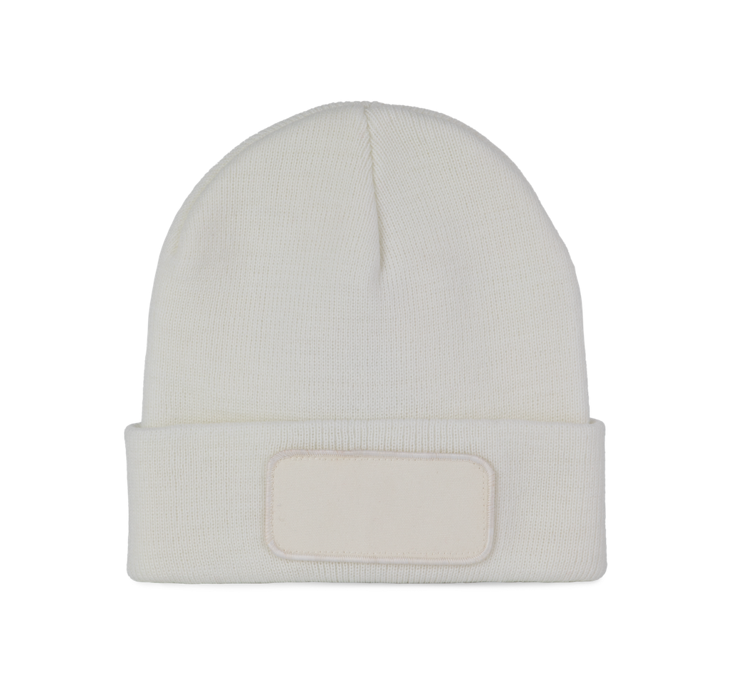 K-up Bonnet recyclé avec patch et doublure Thinsulate™ White (KP891)