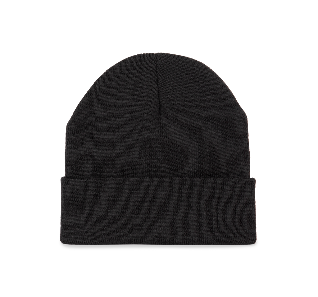 K-up Bonnet recyclé avec revers tricoté Black (KP892)