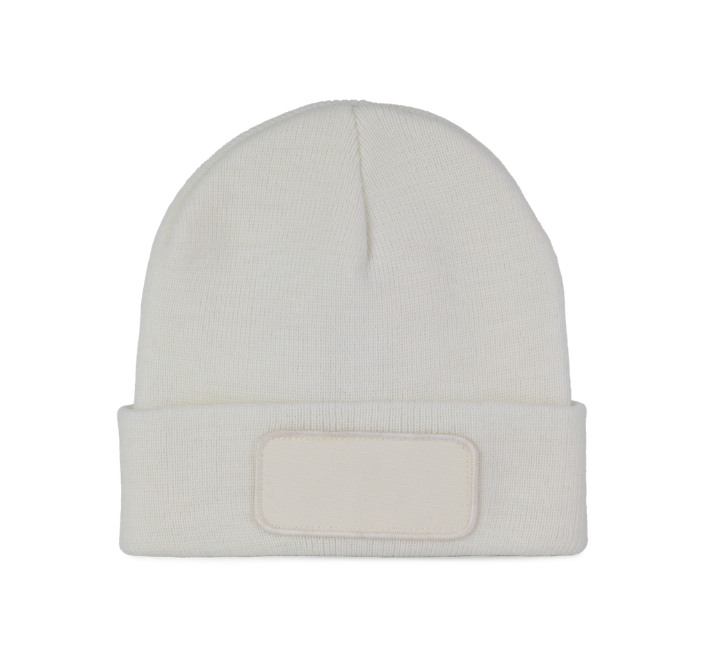 K-up Bonnet avec patch White (KP895)