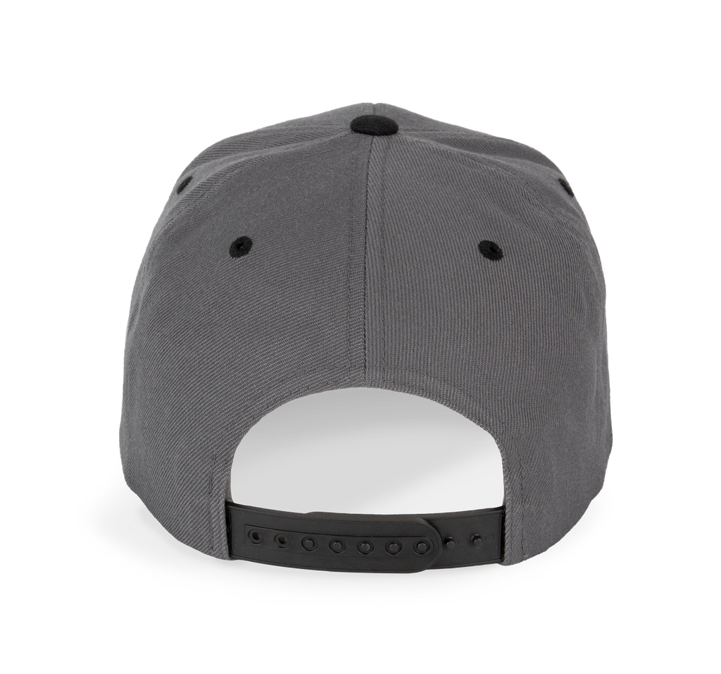 K-up Casquette visière plate - 6 panneaux Dark Grey / Black (KP910)