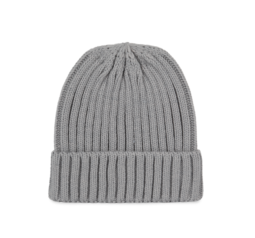 K-up Bonnet à double côte et revers Granite Grey (KP953)