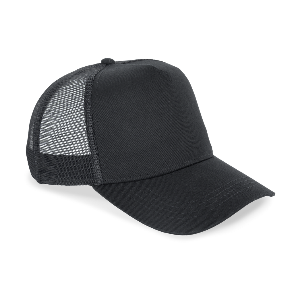 Native Spirit Casquette trucker écoresponsable 5 panneaux unisexe Black (NS035)