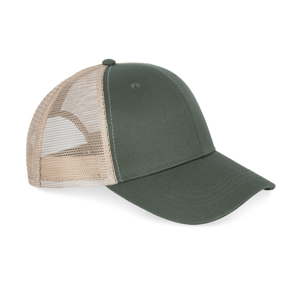 Native Spirit Casquette trucker écoresponsable 6 panneaux unisexe Organic Khaki / Beige (NS036)