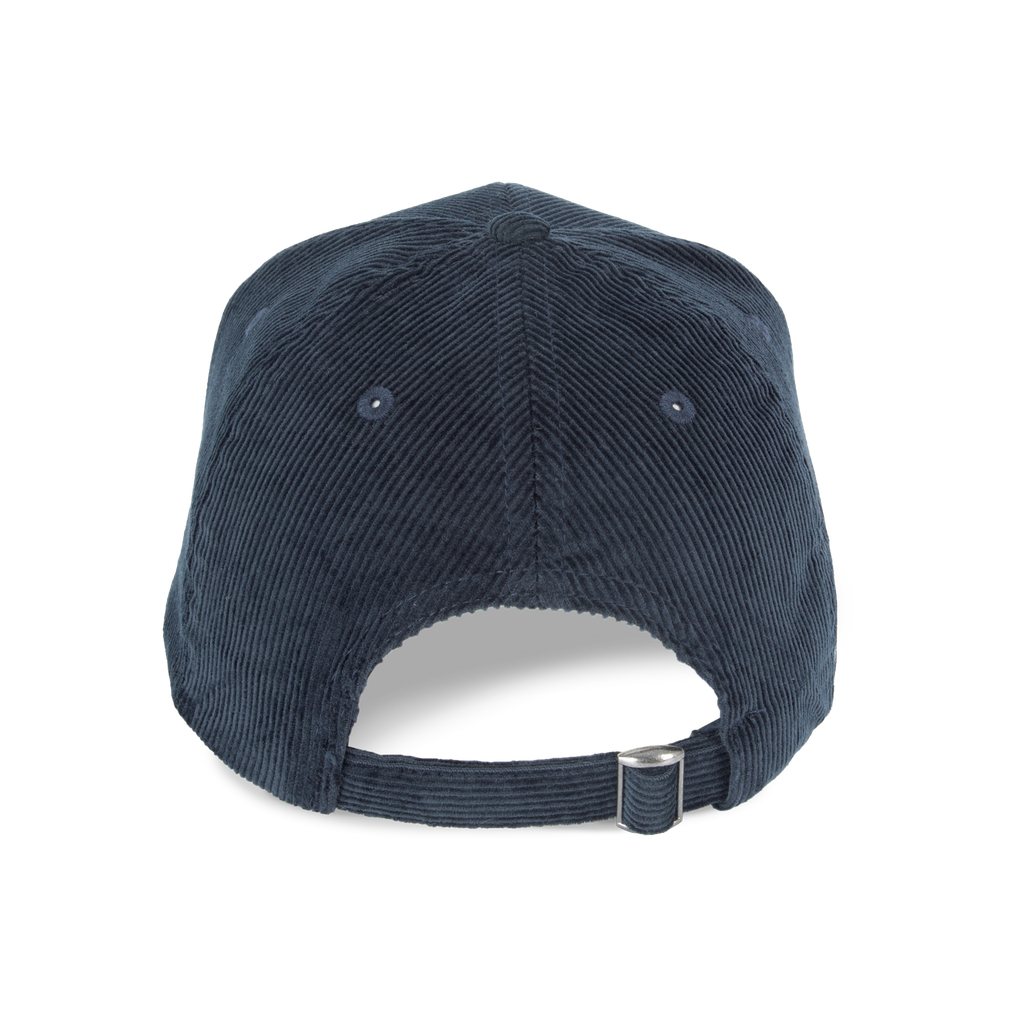 Native Spirit Casquette écoresponsable en velours côtelé 6 panneaux unisexe Navy Blue (NS016)