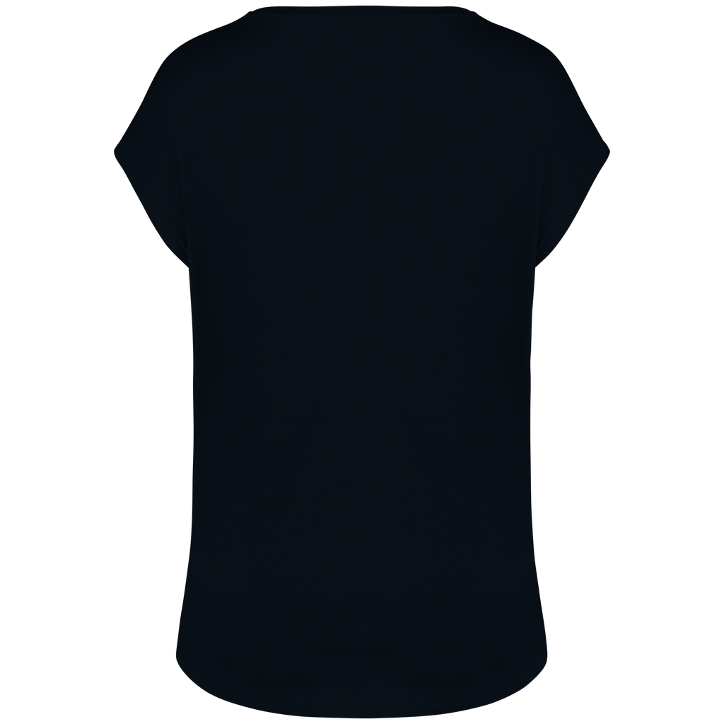 Native Spirit T-shirt écoresponsable loose à col V femme Black (NS312)